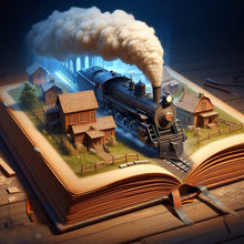 Load image into Gallery viewer, Diamond Painting - Full Round - Train In Book (40*40CM)