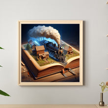 Load image into Gallery viewer, Diamond Painting - Full Round - Train In Book (40*40CM)