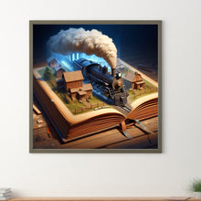 Load image into Gallery viewer, Diamond Painting - Full Round - Train In Book (40*40CM)