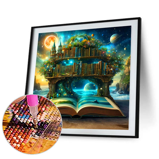 Diamond Painting - Full Round - Magic Shelf In Book (40*40CM)