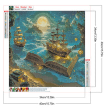 Load image into Gallery viewer, Diamond Painting - Full Round - Sailboat In Book (40*40CM)