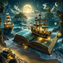 Load image into Gallery viewer, Diamond Painting - Full Round - Sailboat In Book (40*40CM)