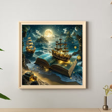 Load image into Gallery viewer, Diamond Painting - Full Round - Sailboat In Book (40*40CM)
