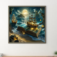Load image into Gallery viewer, Diamond Painting - Full Round - Sailboat In Book (40*40CM)
