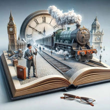 Load image into Gallery viewer, Diamond Painting - Full Round - Train Station In Book (40*40CM)