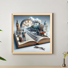 Load image into Gallery viewer, Diamond Painting - Full Round - Train Station In Book (40*40CM)