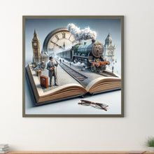 Load image into Gallery viewer, Diamond Painting - Full Round - Train Station In Book (40*40CM)