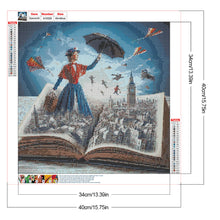 Load image into Gallery viewer, Diamond Painting - Full Round - Girl In Book (40*40CM)