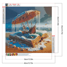Load image into Gallery viewer, Diamond Painting - Full Round - Sailboat On The Waves Of The Book (40*40CM)