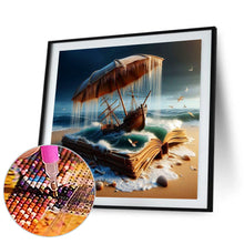 Load image into Gallery viewer, Diamond Painting - Full Round - Sailboat On The Waves Of The Book (40*40CM)