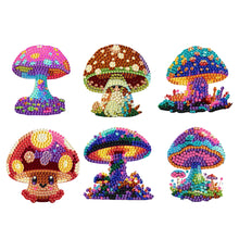 Load image into Gallery viewer, 6Pcs Diamond Painting Refrigerator Magnets Diamond Art Kits for Adults(Mushroom)