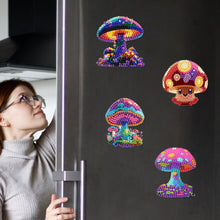 Load image into Gallery viewer, 6Pcs Diamond Painting Refrigerator Magnets Diamond Art Kits for Adults(Mushroom)