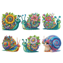 Load image into Gallery viewer, 6Pcs Diamond Painting Refrigerator Magnets Diamond Art Kits for Adults (Snail)