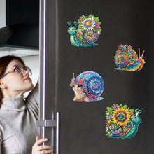 Load image into Gallery viewer, 6Pcs Diamond Painting Refrigerator Magnets Diamond Art Kits for Adults (Snail)