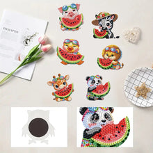 Load image into Gallery viewer, 6Pcs Diamond Painting Refrigerator Magnets Diamond Art Kits for Adults (Animal)