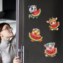 Load image into Gallery viewer, 6Pcs Diamond Painting Refrigerator Magnets Diamond Art Kits for Adults (Animal)