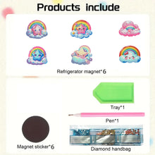 Load image into Gallery viewer, 6Pcs Diamond Painting Refrigerator Magnets Diamond Art Kits for Adults (Rainbow)