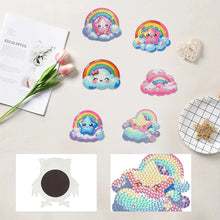 Load image into Gallery viewer, 6Pcs Diamond Painting Refrigerator Magnets Diamond Art Kits for Adults (Rainbow)