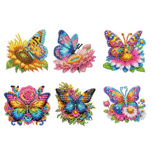 Load image into Gallery viewer, 6Pcs Diamond Painting Refrigerator Magnets Diamond Art Kits for Adult(Butterfly)