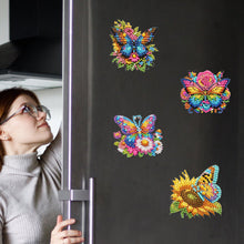 Load image into Gallery viewer, 6Pcs Diamond Painting Refrigerator Magnets Diamond Art Kits for Adult(Butterfly)