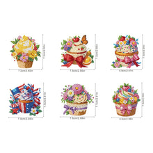 Load image into Gallery viewer, 6Pcs Diamond Painting Refrigerator Magnets Diamond Art Kits for Adults(Desserts)