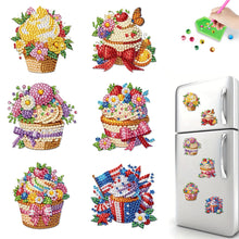 Load image into Gallery viewer, 6Pcs Diamond Painting Refrigerator Magnets Diamond Art Kits for Adults(Desserts)