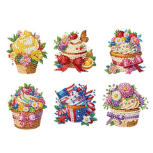 Load image into Gallery viewer, 6Pcs Diamond Painting Refrigerator Magnets Diamond Art Kits for Adults(Desserts)