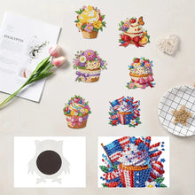 Load image into Gallery viewer, 6Pcs Diamond Painting Refrigerator Magnets Diamond Art Kits for Adults(Desserts)