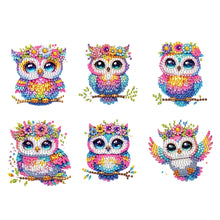 Load image into Gallery viewer, 6Pcs Diamond Painting Refrigerator Magnets Diamond Art Kits for Adults (Owl)