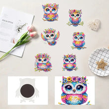 Load image into Gallery viewer, 6Pcs Diamond Painting Refrigerator Magnets Diamond Art Kits for Adults (Owl)