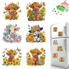 Load image into Gallery viewer, 6Pcs Diamond Painting Refrigerator Magnets Diamond Art Kits for Adults (Yaks)