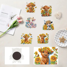 Load image into Gallery viewer, 6Pcs Diamond Painting Refrigerator Magnets Diamond Art Kits for Adults (Yaks)