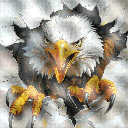 Diamond Painting - Full Round - Eagle Breaking Through The Wall (40*40CM)