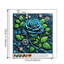 Load image into Gallery viewer, Diamond Painting - Partial Special Shaped - Blue Rose (30*30CM)