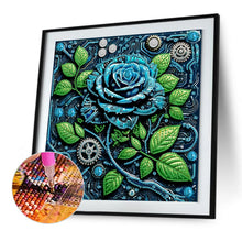 Load image into Gallery viewer, Diamond Painting - Partial Special Shaped - Blue Rose (30*30CM)
