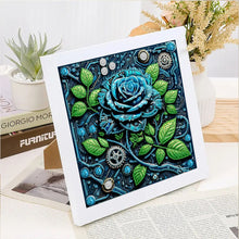 Load image into Gallery viewer, Diamond Painting - Partial Special Shaped - Blue Rose (30*30CM)