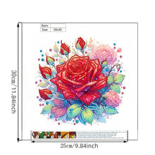 Load image into Gallery viewer, Diamond Painting - Partial Special Shaped - Red Rose (30*30CM)