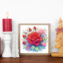 Load image into Gallery viewer, Diamond Painting - Partial Special Shaped - Red Rose (30*30CM)