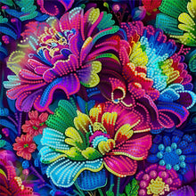 Load image into Gallery viewer, Diamond Painting - Partial Special Shaped - Rainbow Flower (30*30CM)