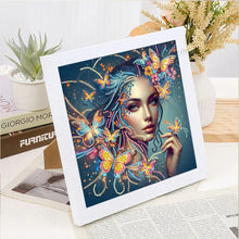 Load image into Gallery viewer, Diamond Painting - Partial Special Shaped - Butterfly Woman (30*30CM)