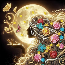 Load image into Gallery viewer, Diamond Painting - Partial Special Shaped - Moonlight Woman (30*30CM)