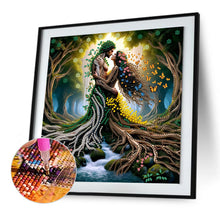 Load image into Gallery viewer, Diamond Painting - Partial Special Shaped - Man And Woman At The Root Of The Tree (30*30CM)