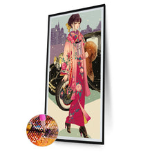 Load image into Gallery viewer, Diamond Painting - Full Round - Japanese Kimono Girl (30*70CM)