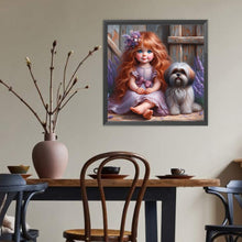Load image into Gallery viewer, Diamond Painting - Full Round - Cute Little Girl (40*40CM)