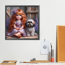 Load image into Gallery viewer, Diamond Painting - Full Round - Cute Little Girl (40*40CM)