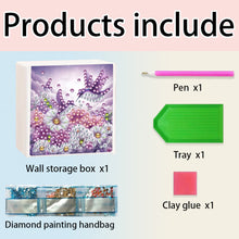 Load image into Gallery viewer, Wall Mounted Flowers Birds DIY Diamond Painting Storage Box for Art Crafts