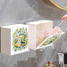 Load image into Gallery viewer, Wall Mounted Daisy Teacup DIY Diamond Painting Storage Box for Art Crafts