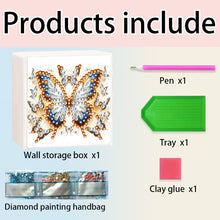 Load image into Gallery viewer, Wall Mounted Butterfly DIY Diamond Painting Storage Box for Art Crafts