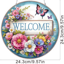 Load image into Gallery viewer, Acrylic 2D Flat Welcome Home DIY Hanging Diamond Art Kits Wall Door Decor