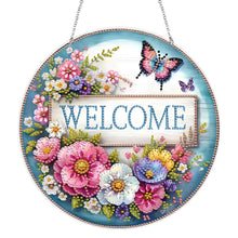 Load image into Gallery viewer, Acrylic 2D Flat Welcome Home DIY Hanging Diamond Art Kits Wall Door Decor